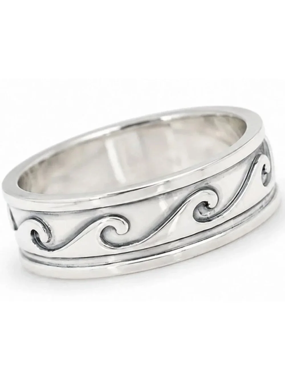 Wave Design Solid Ring Solid .925 Silver